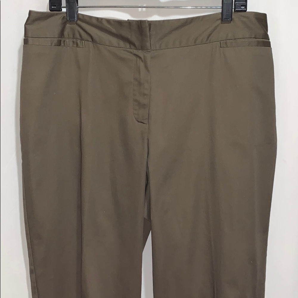 RUBY RD PANTS SZ 14 OLIVE GREEN/GRAY